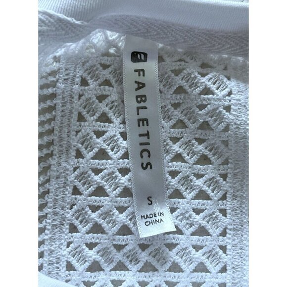 Fabletics Sophie White Tunic Open Knit Long Sleeve Cover Up Women's Sz S - Picture 6 of 10